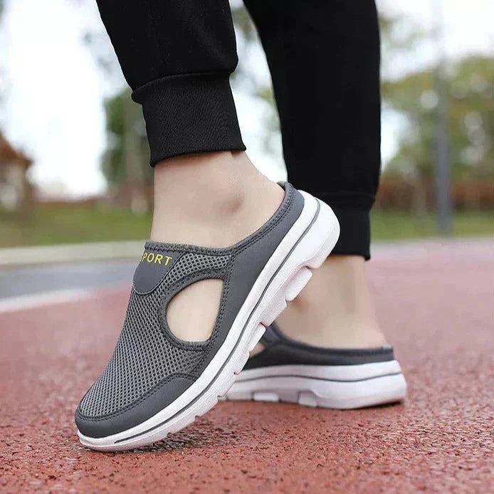 Szare damskie buty wsuwane casual na stopie
