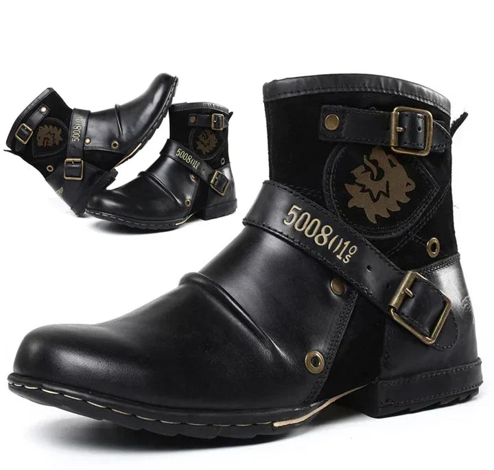 Wygodne buty męskie w stylu motocyklowym idealne na wiosnę