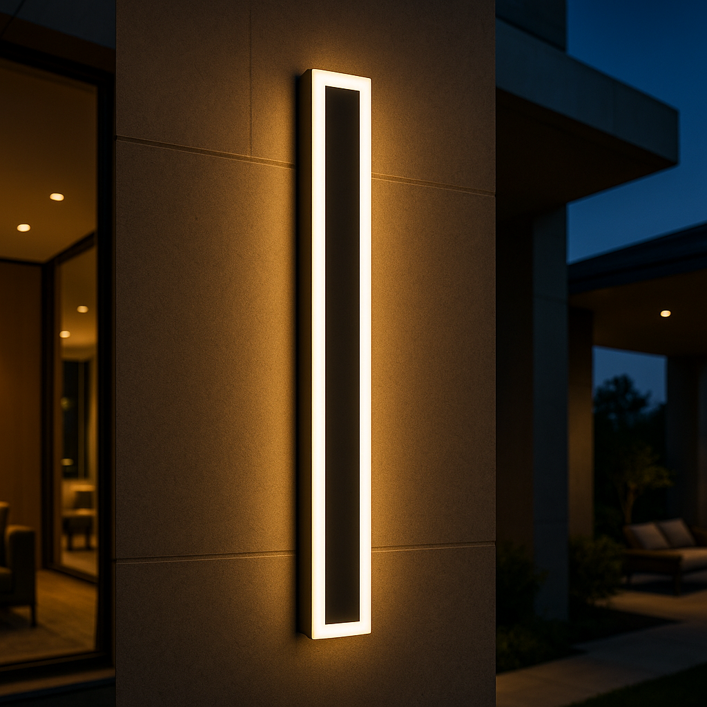 Stylowa zewnętrzna lampa ścienna z technologią LED