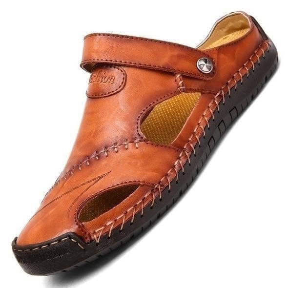 Wygodne męskie buty letnie na antypoślizgowej podeszwie w ujęciu z boku
