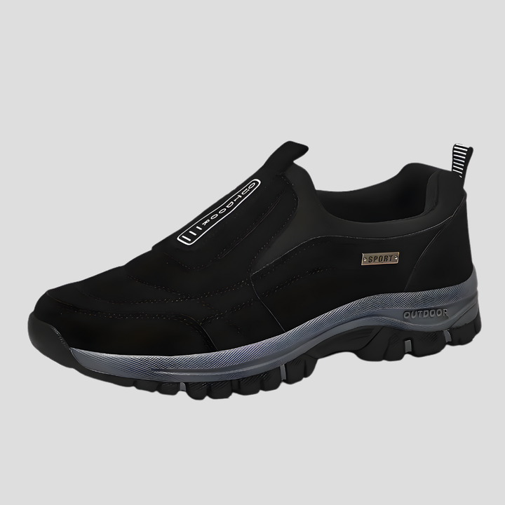 Czarne unisex buty do chodzenia z wygodną podeszwą