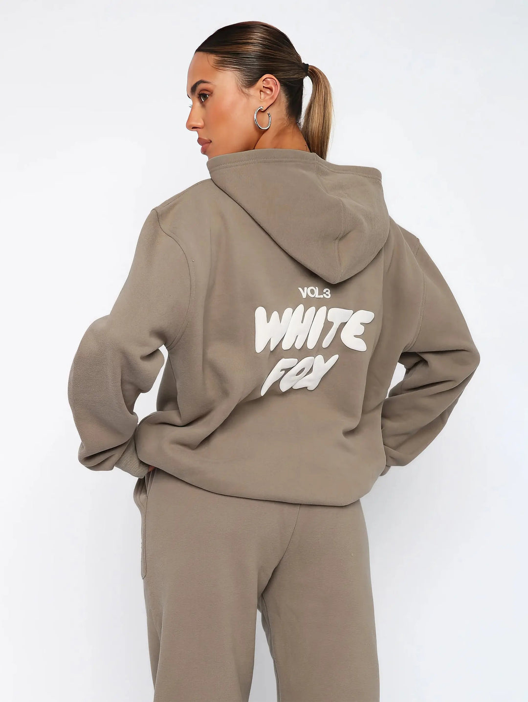 Damski komplet dresowy casual, kieszenie w bluzie