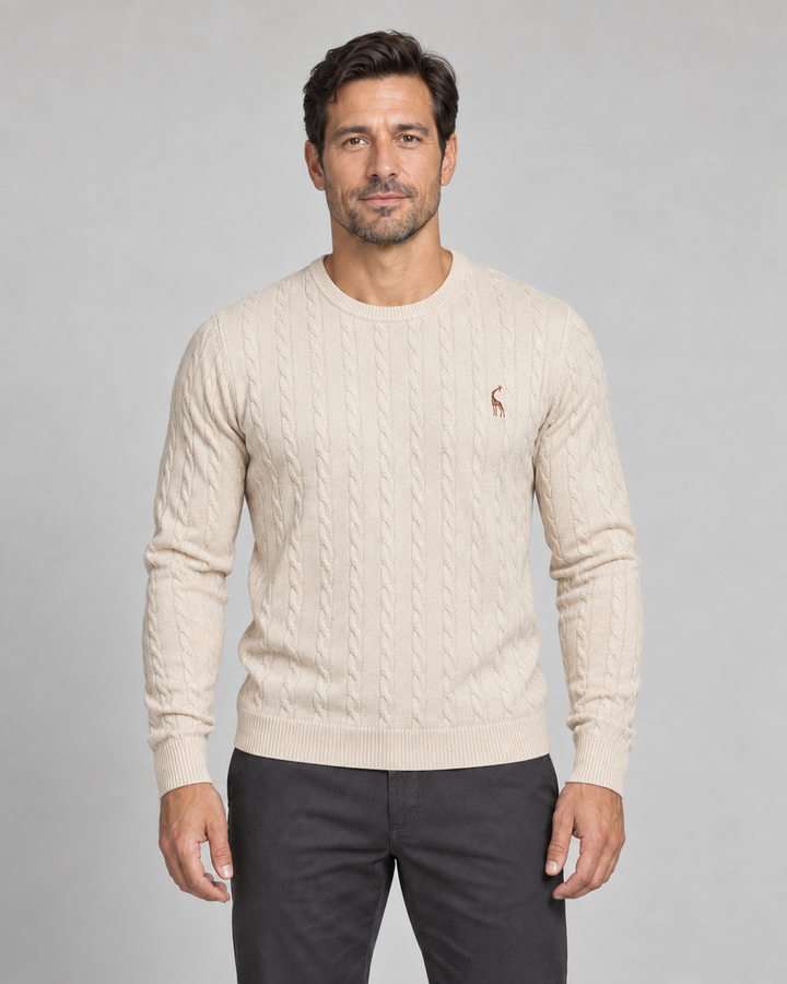 Casualowy sweter męski z długim rękawem i wzorem