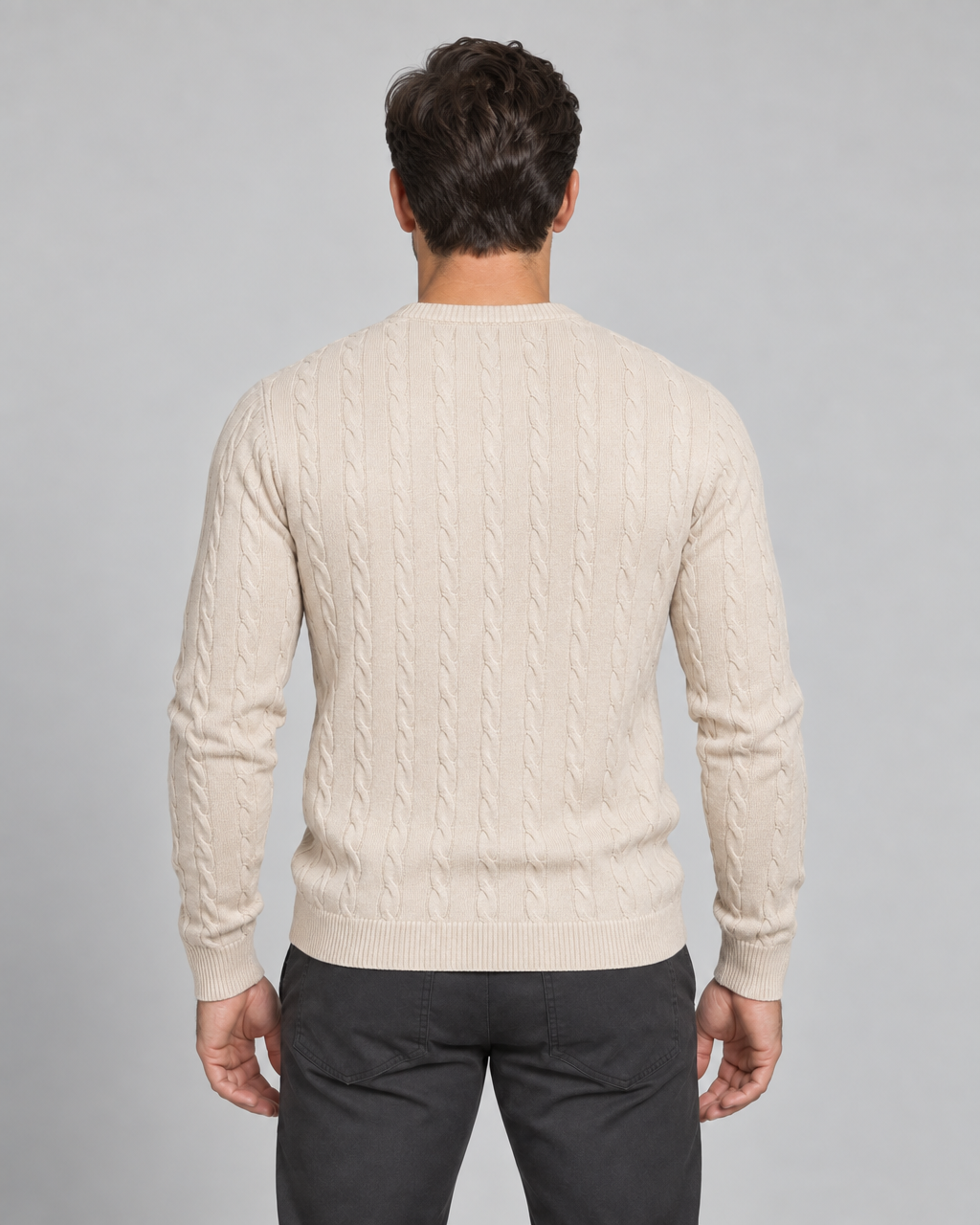 Wygodny sweter z okrągłym dekoltem dla mężczyzn