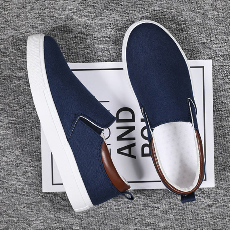 Wygodne obuwie męskie bez sznurówek, nowoczesny wygląd sneakersów
