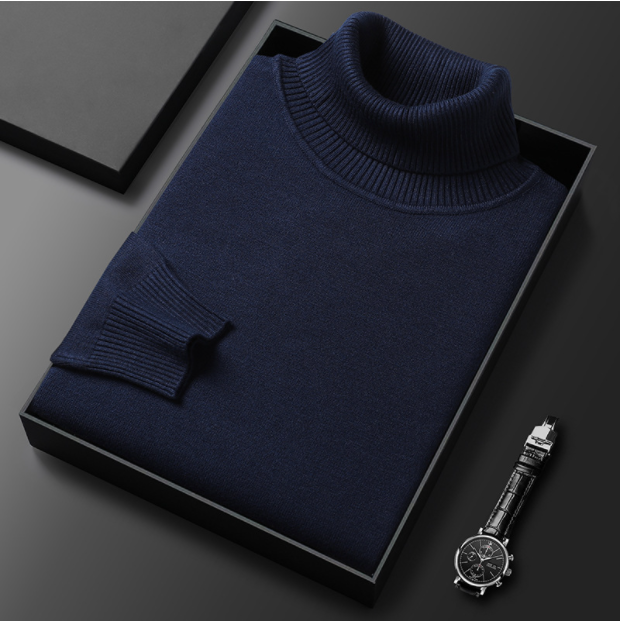 Casualowy sweter z golfem dla mężczyzn, stylizacja