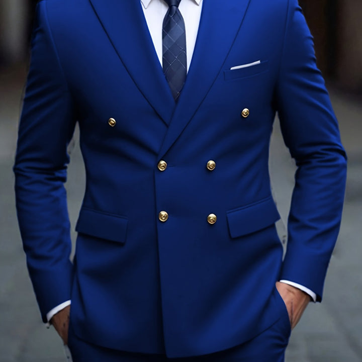 Męski garnitur slim fit, wnętrze marynarki i podszewka