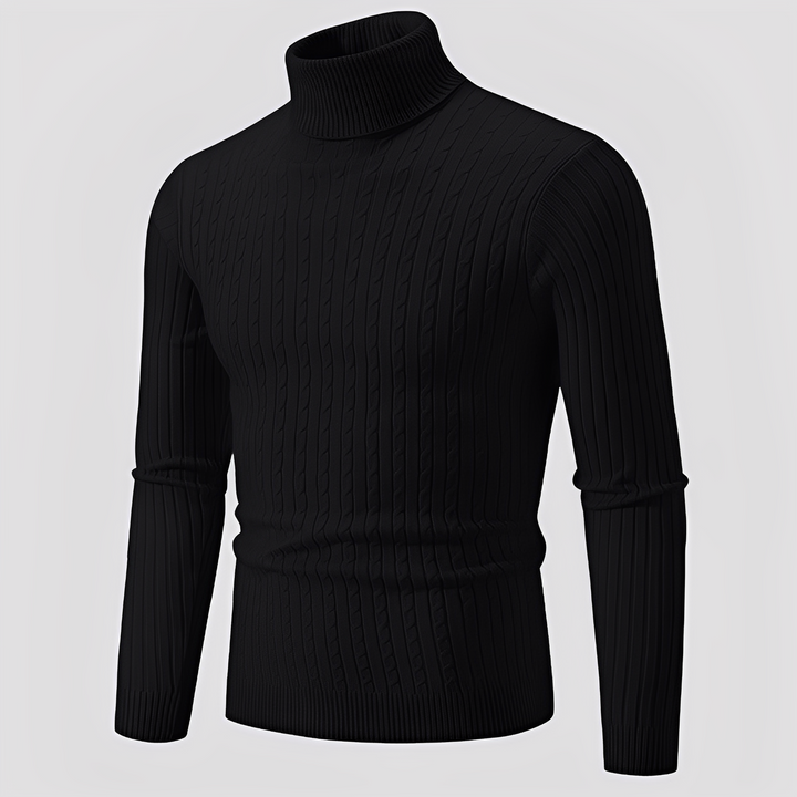 Elegancki męski golf Devin w zestawieniu z casualowymi spodniami, moda męska