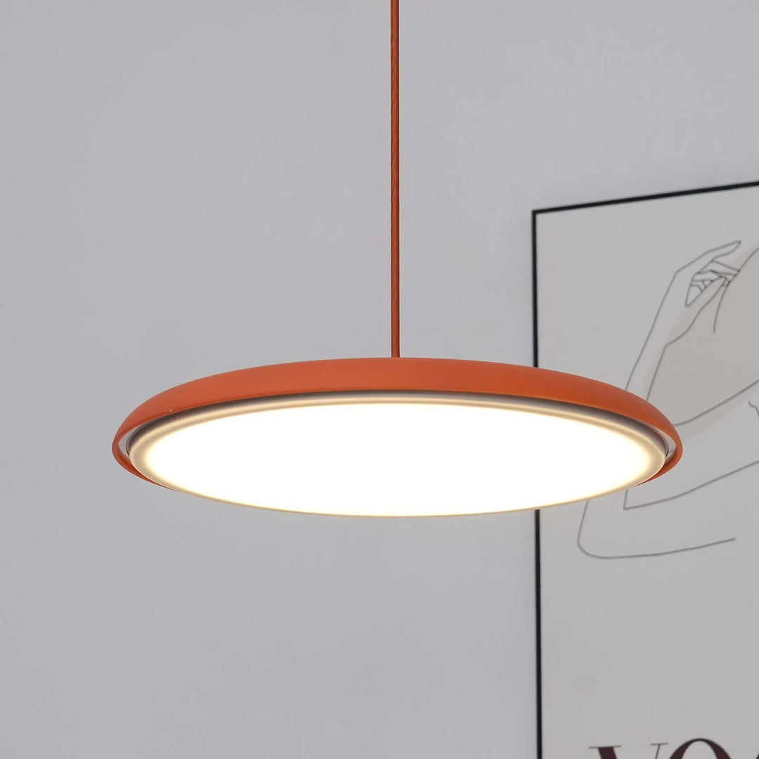 Prosta lampa wisząca LED, nowoczesne oświetlenie biura i salonu