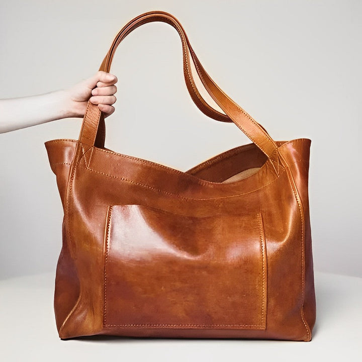 Elegancka damska torebka vintage na ramię wiodący model w kolorze brązowym