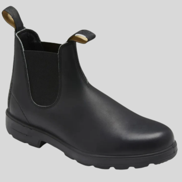 Męskie buty wsuwane w kolorze czarnym z elastyczną wstawką