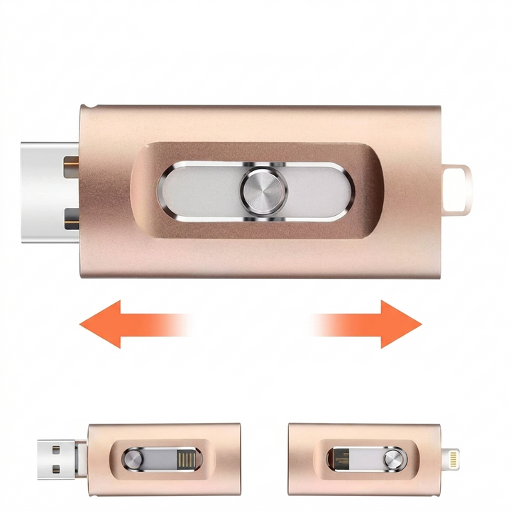 Zestaw akcesoriów z uniwersalną pamięcią USB w eleganckim opakowaniu na prezent