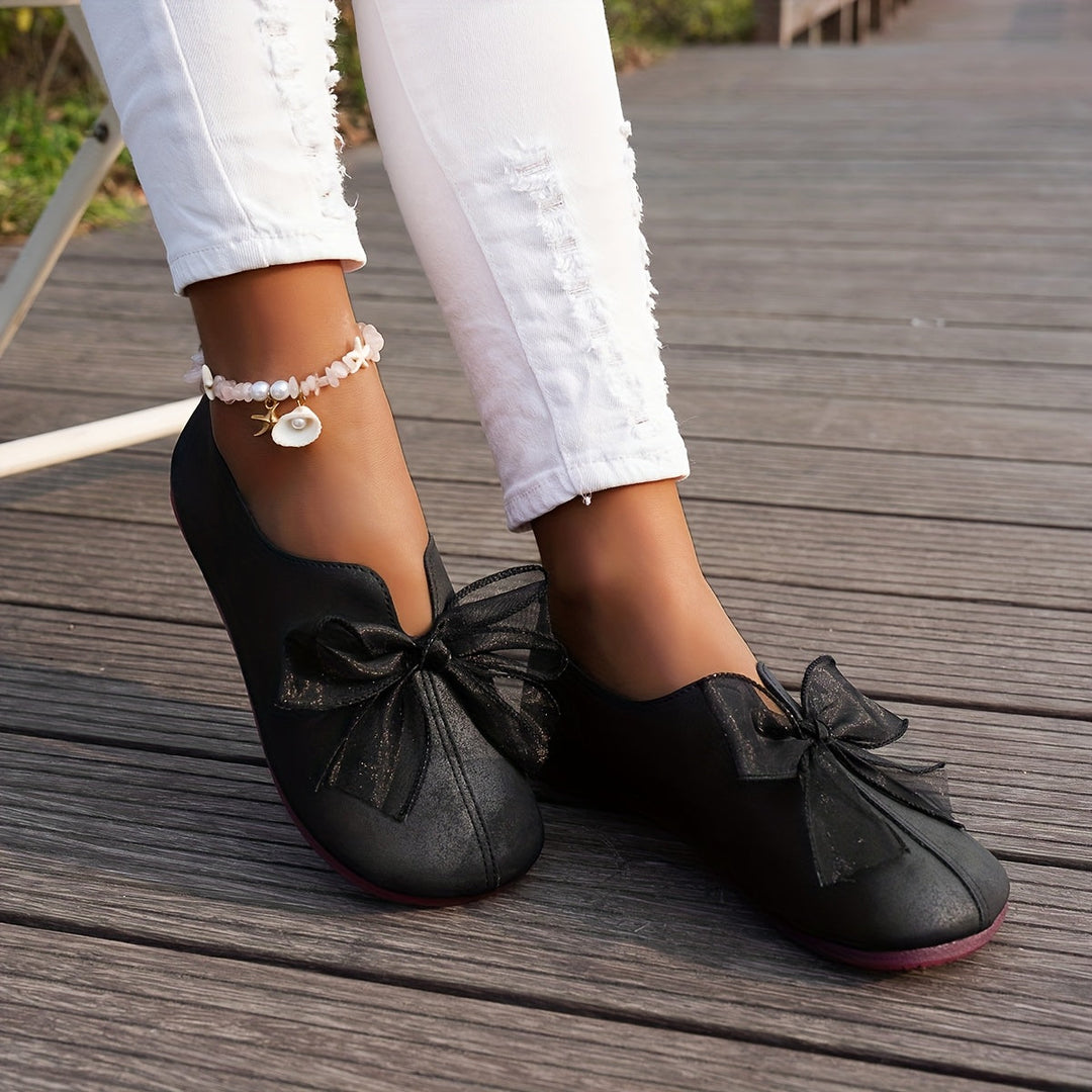 Stylowe baletki slip-on damskie na płaskim obcasie