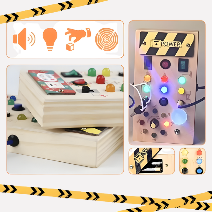 Zabawka sensoryczna Montessori z aktywnym oświetleniem LED w pokoju dziecinnym