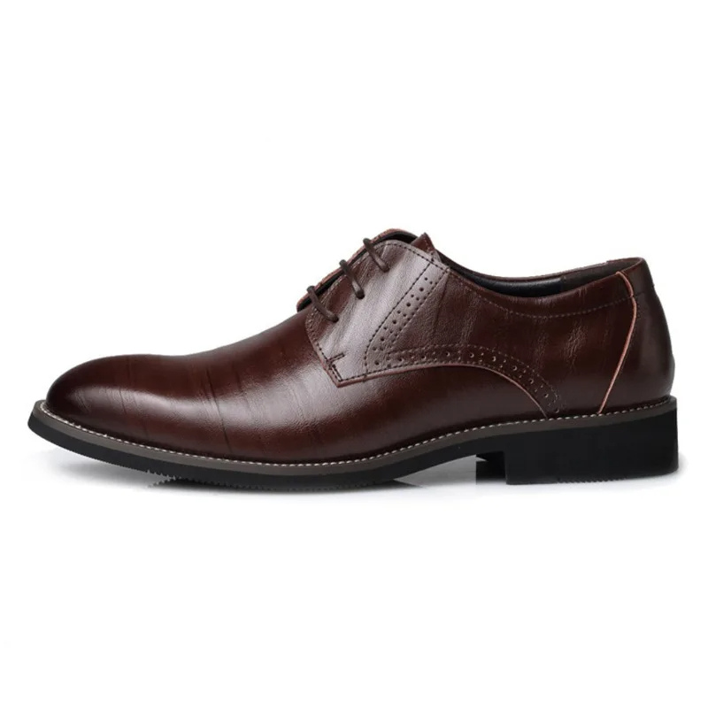 Czarne męskie buty oxford z eleganckiej skóry licowej do garnituru