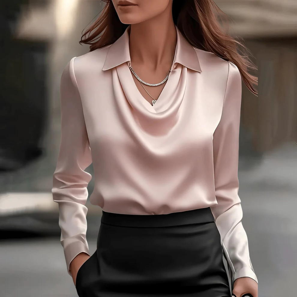 Różowa elegancka bluzka damska w stylu casual