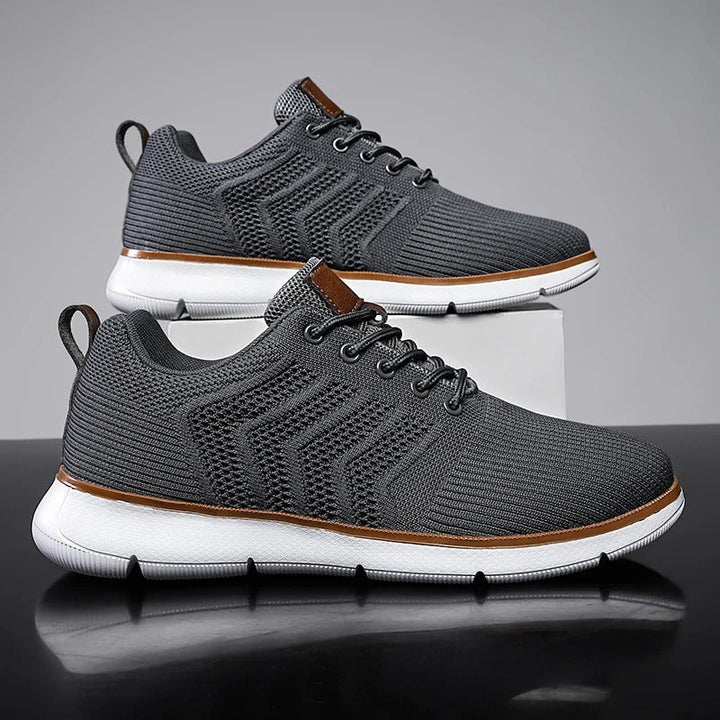 Szare męskie sneakersy Darius w ujęciu z boku