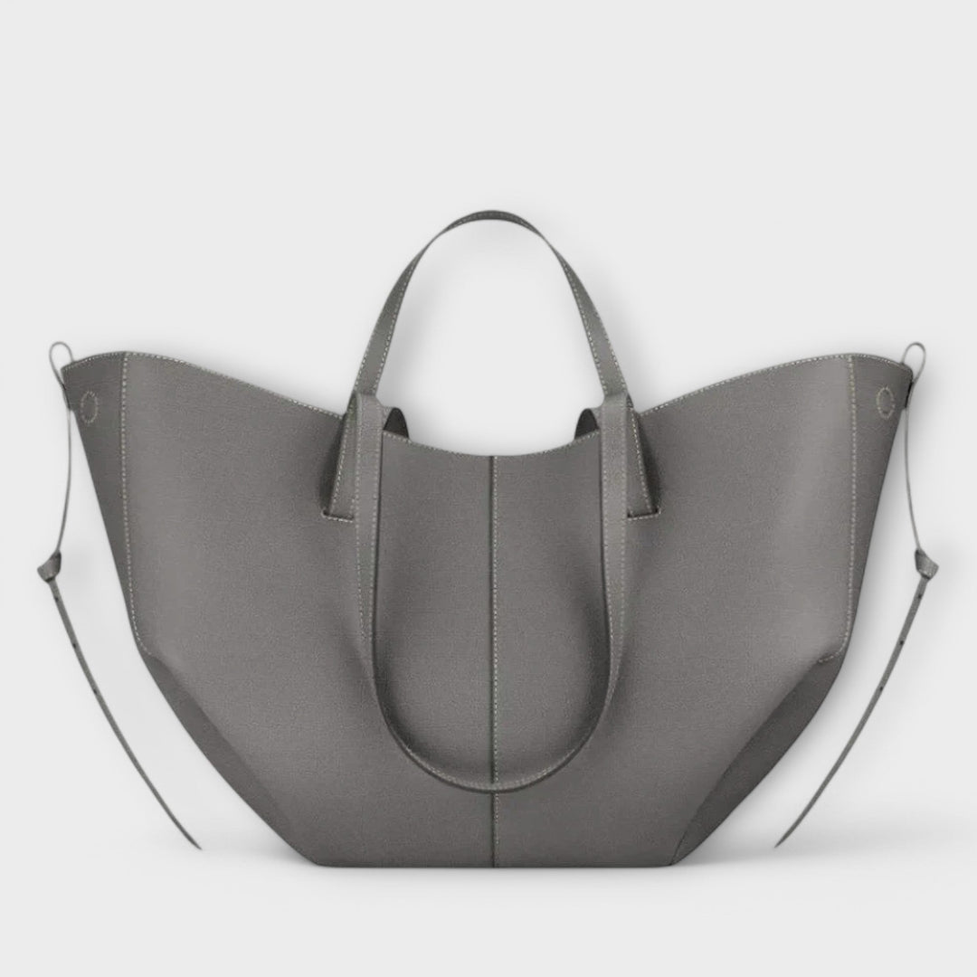 Czarna elegancka torebka damska na ramię, pojemna shopper bag