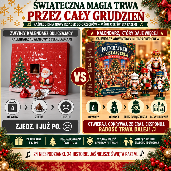Porównanie tradycyjnego kalendarza z czekoladkami a kalendarzem z figurkami