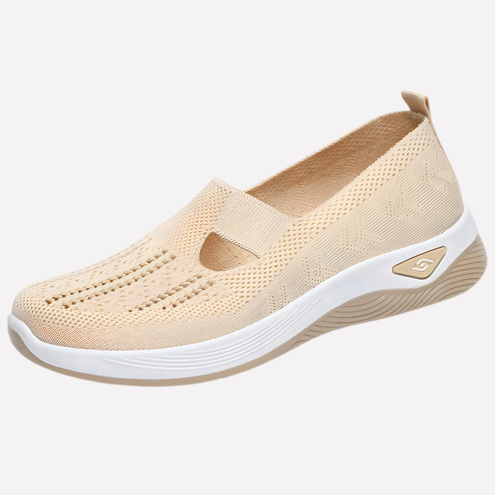 Kolorowe buty damskie sportowe do chodzenia, widok z boku, modne obuwie