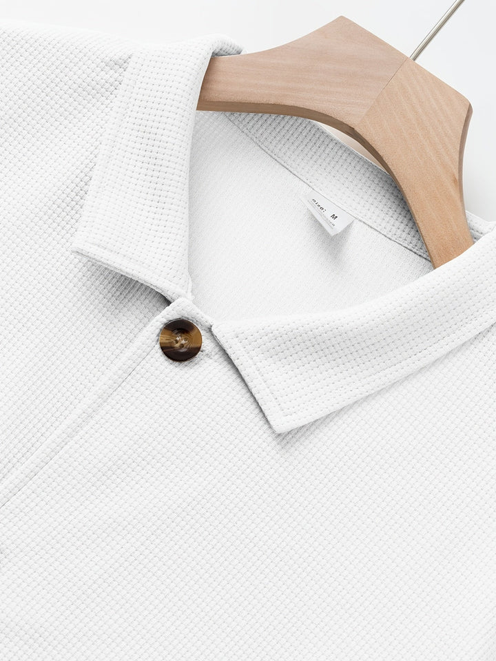 Modna męska koszula teksturowana typu overshirt