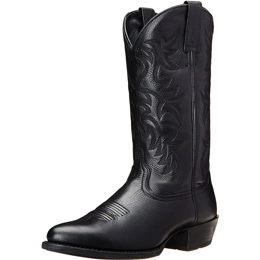 Czarne kowbojskie buty Sierra z haftem