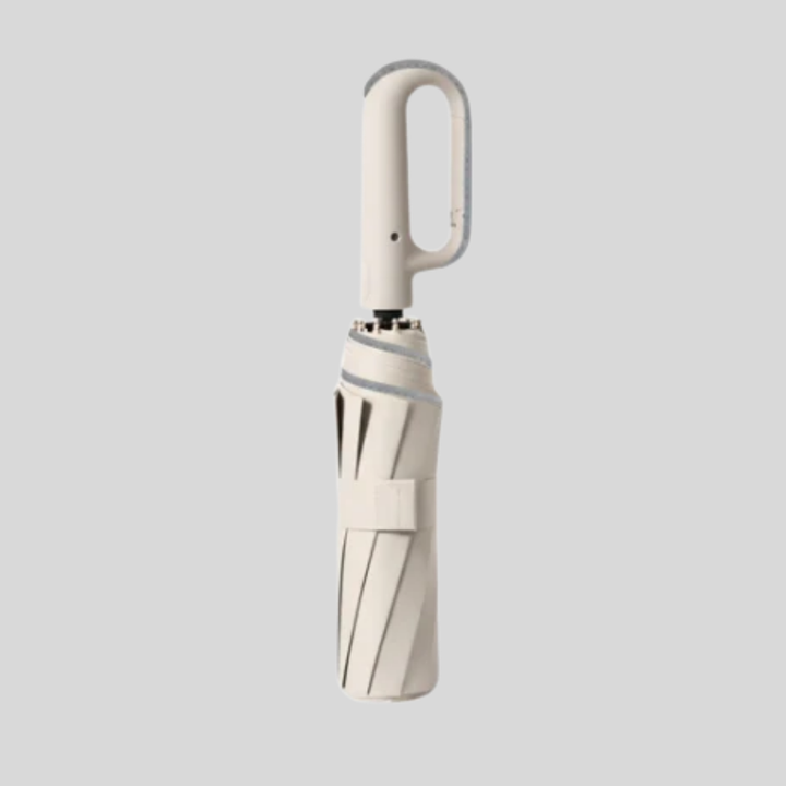Czarny parasol składany przeciwdeszczowy w eleganckim etui