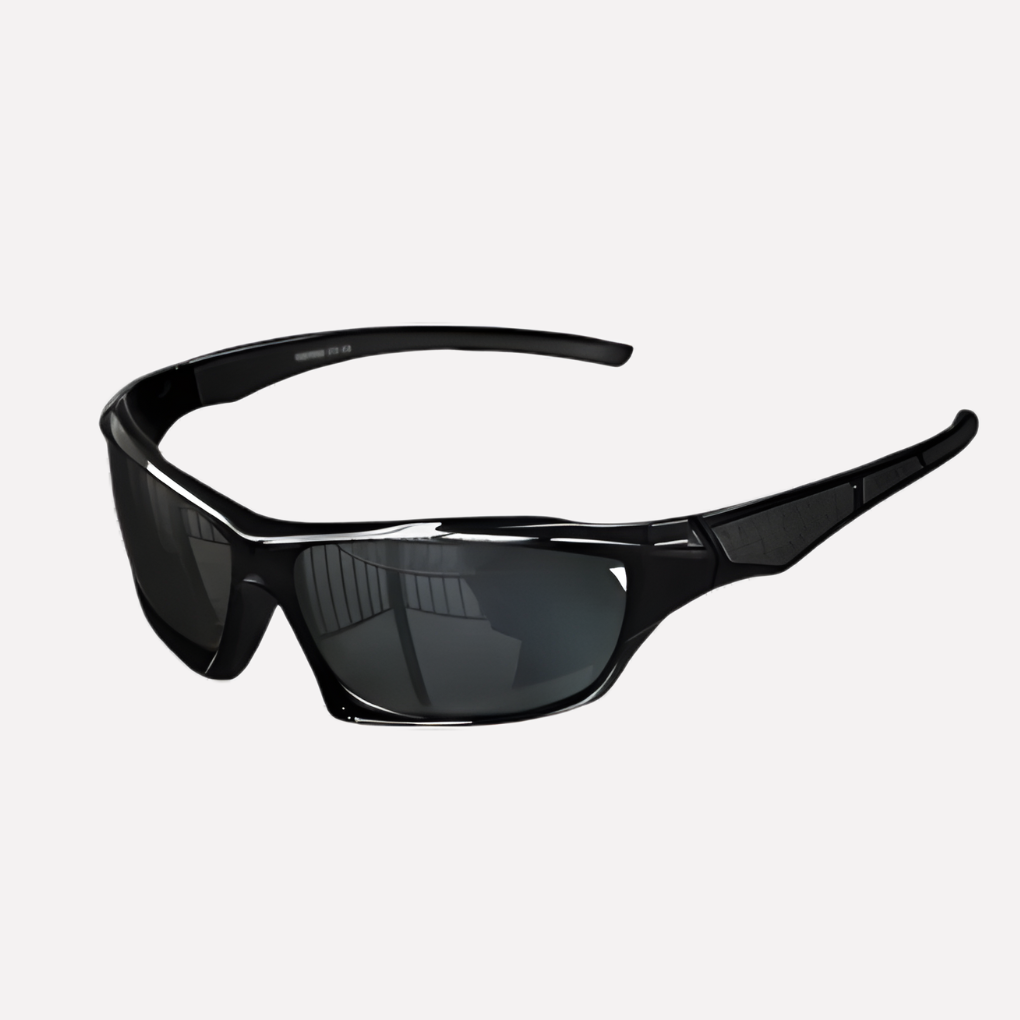 Okulary przeciwsłoneczne sportowe z filtrem UV400 zapakowane w etui