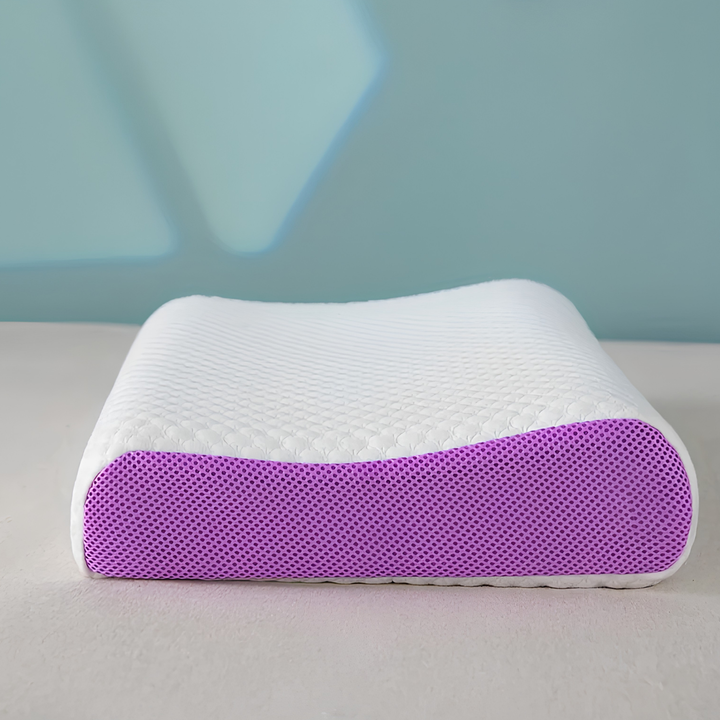 Ergonomiczna poduszka pod szyję z funkcją chłodzenia w użyciu