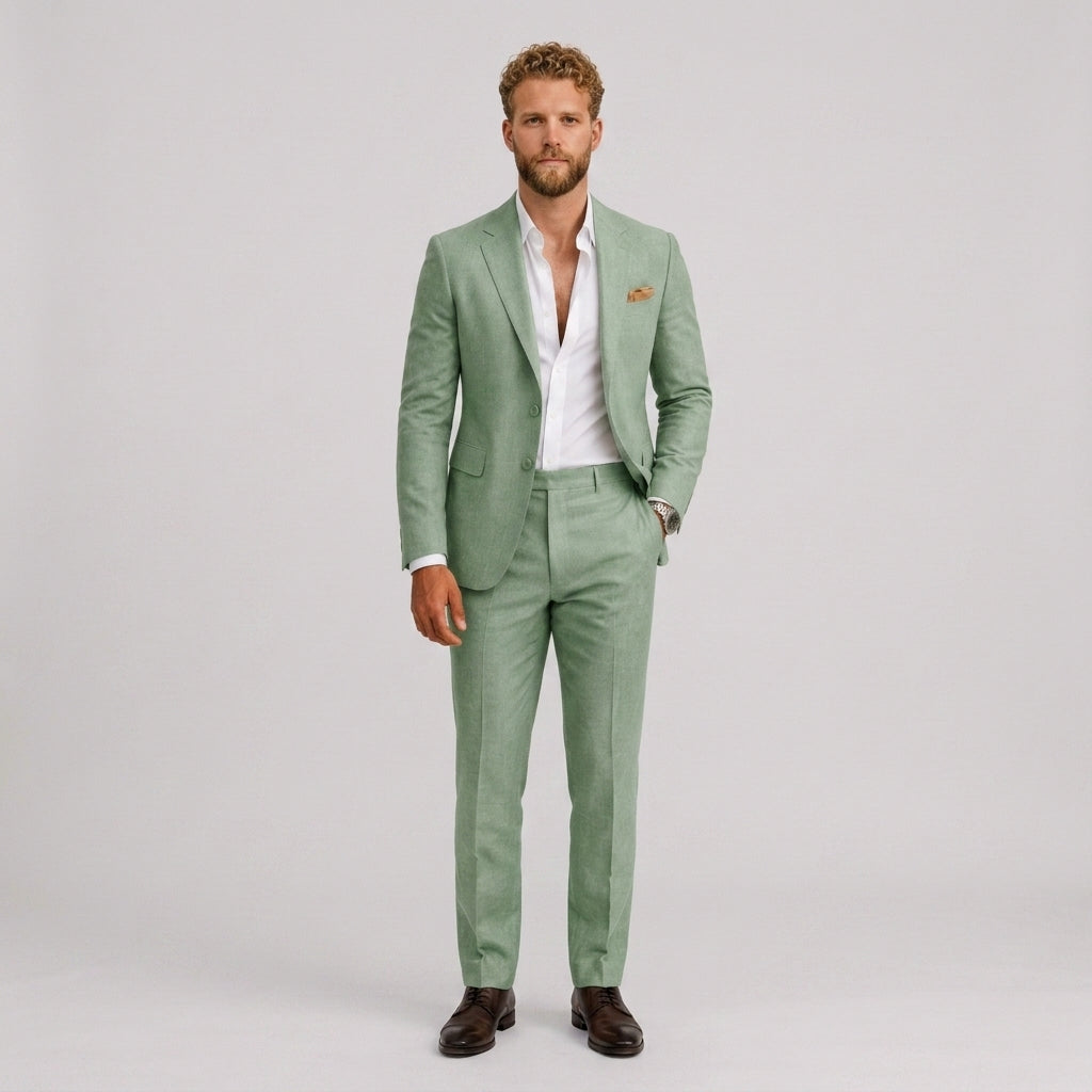 Kompletny zestaw odzieży męskiej - garnitur slim fit