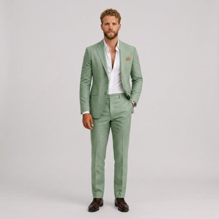 Kompletny zestaw odzieży męskiej - garnitur slim fit