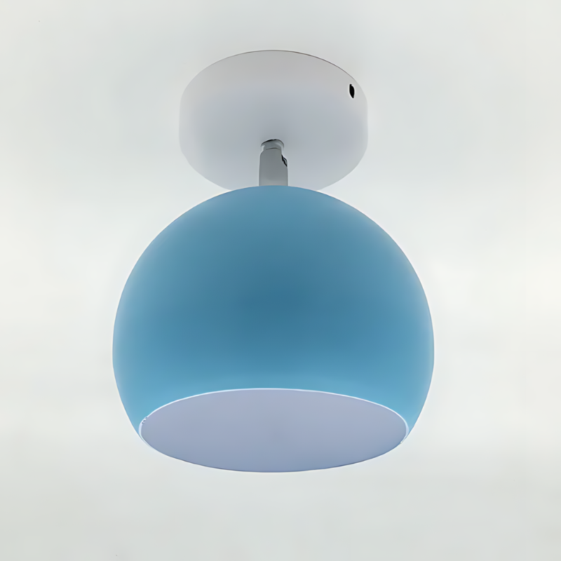 Zbliżenie na detale wykończenia nowoczesnej lampy sufitowej LED Macaron