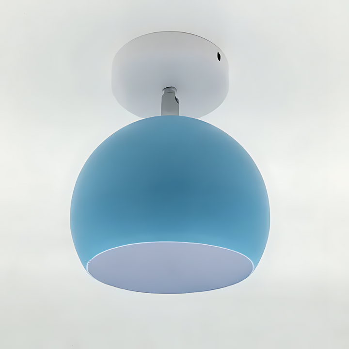 Zbliżenie na detale wykończenia nowoczesnej lampy sufitowej LED Macaron