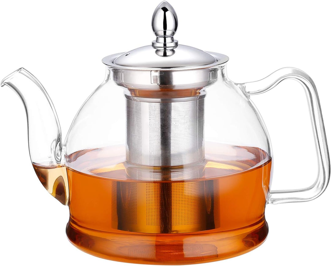 Szklany czajnik do herbaty 1000 ml z zaparzaczem