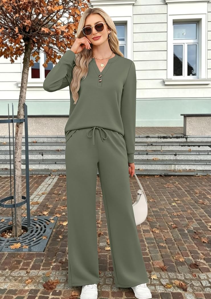 Stylowy komplet domowy damski w neutralnym kolorze