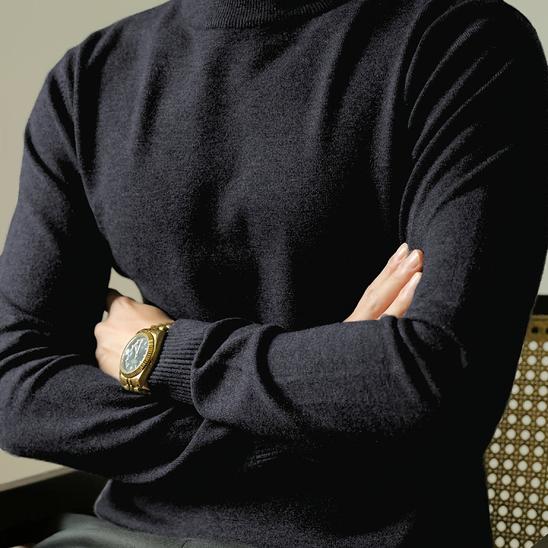 Wysokiej jakości odzież męska, elegancki sweter w stonowanym kolorze