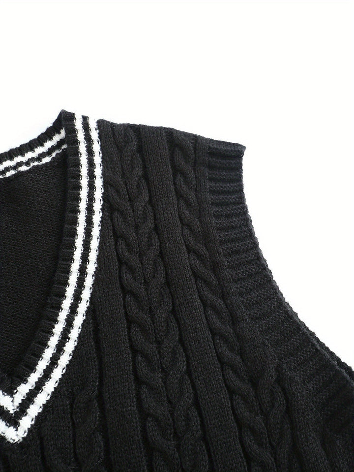 Męski bezrękawnik sweterkowy w stylu casual do jesiennych stylizacji