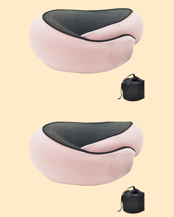 Wygodna poduszka podróżna memory foam w zbliżeniu prezentującym miękki materiał