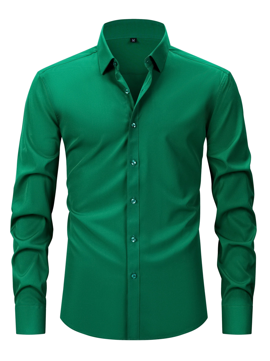 Męska elegancka koszula slim fit z długim rękawem w widoku z przodu