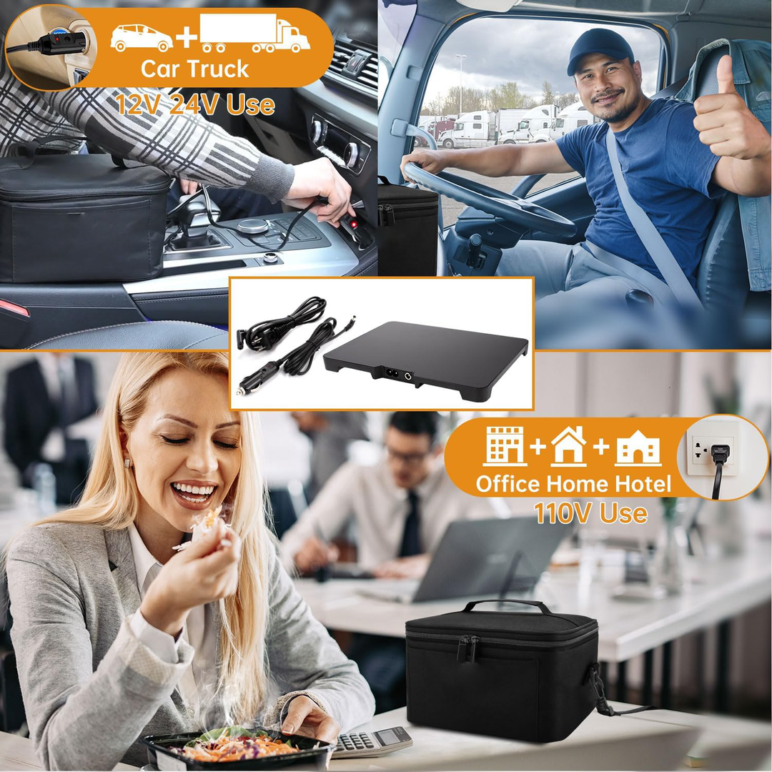 Elektryczny podgrzewacz obiadowy z dołączoną torbą termiczną