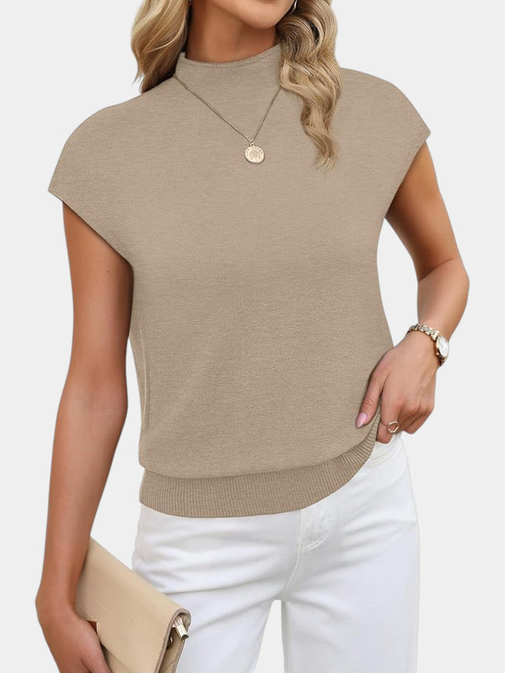 Stylowa odzież damska, gładki t-shirt elegancki