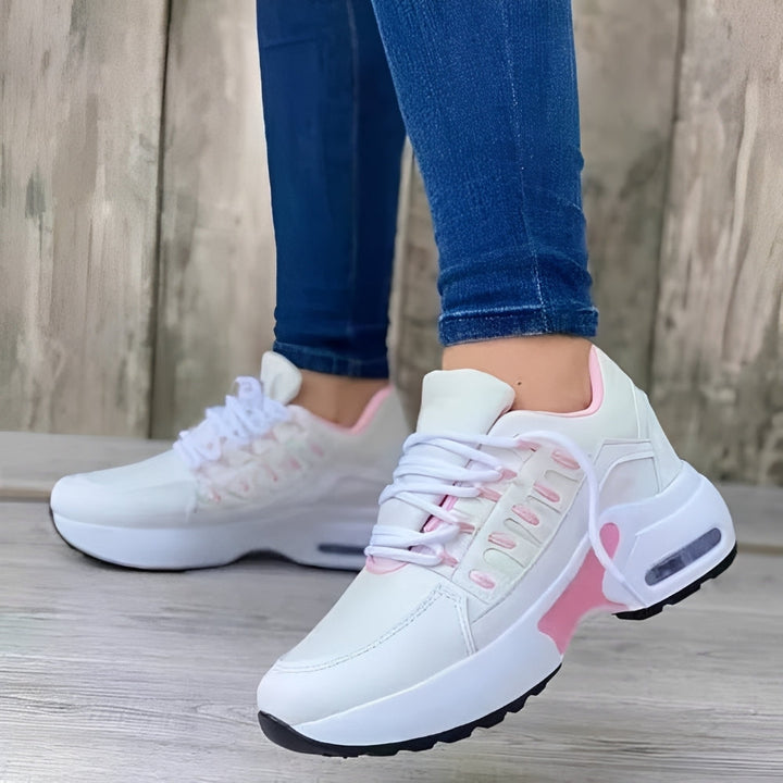 Czarne damskie buty sportowe Eleana na płaskiej podeszwie, casual