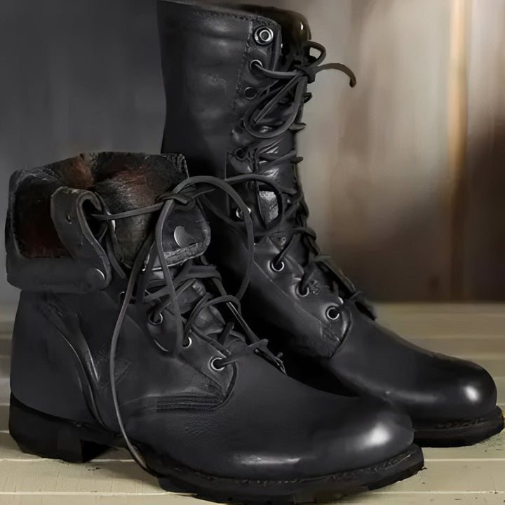 Czarne damskie buty wiązane Eloise