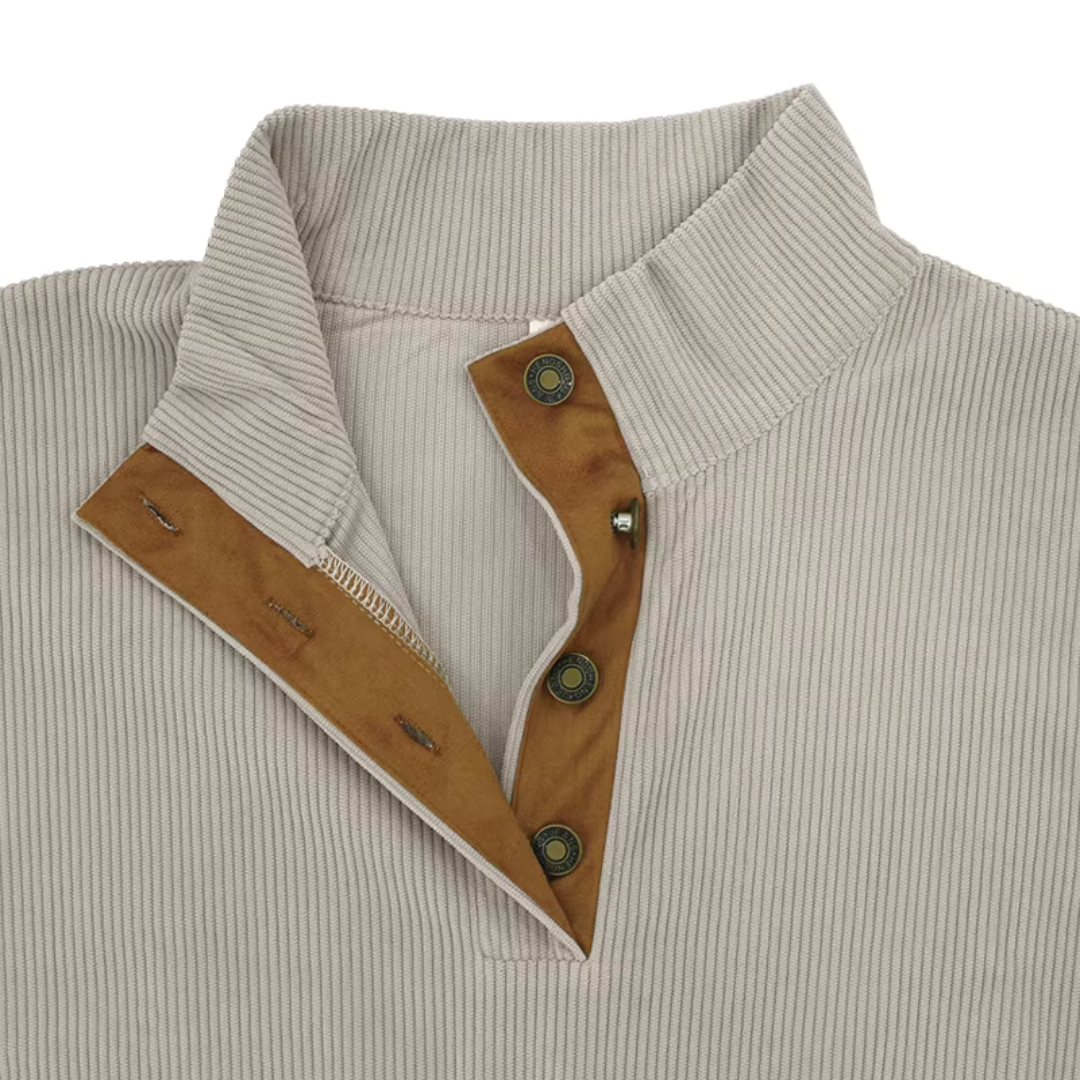 Codzienny sweter męski ze stójką, ostatnie ujęcie stylizacji
