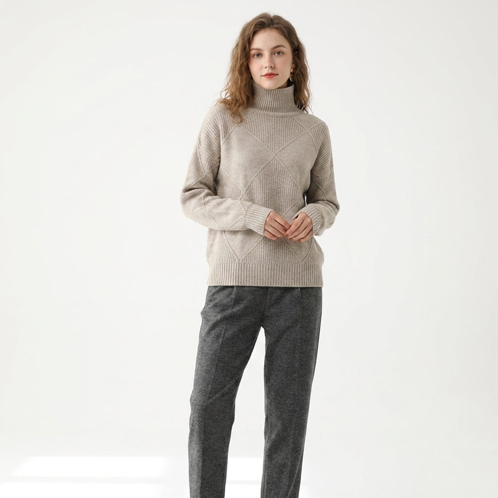 Modny sweter damski w ponadczasowym stylu, odzież damska