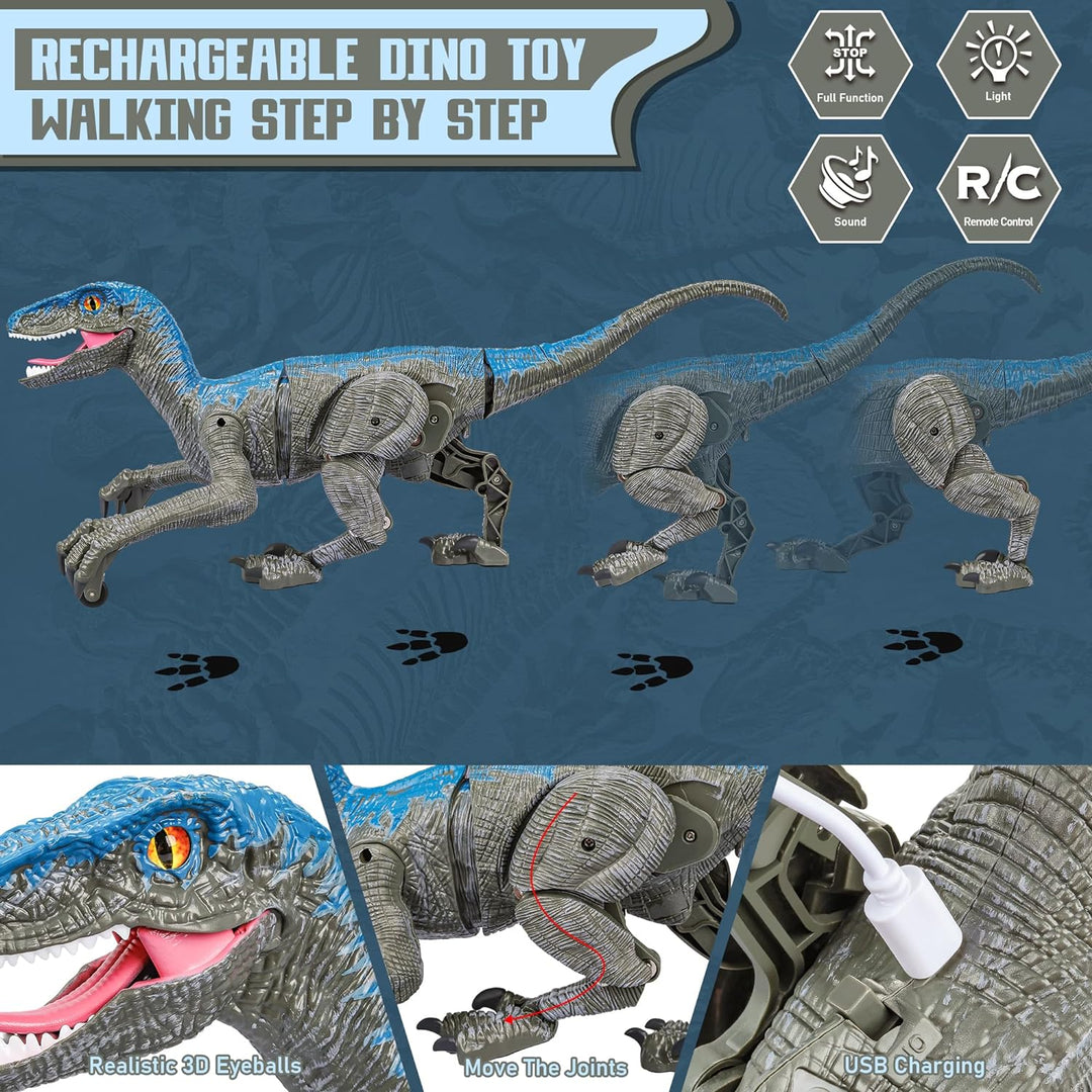 Interaktywny welociraptor RC prezent dla dzieci z detalami łusek i ogona
