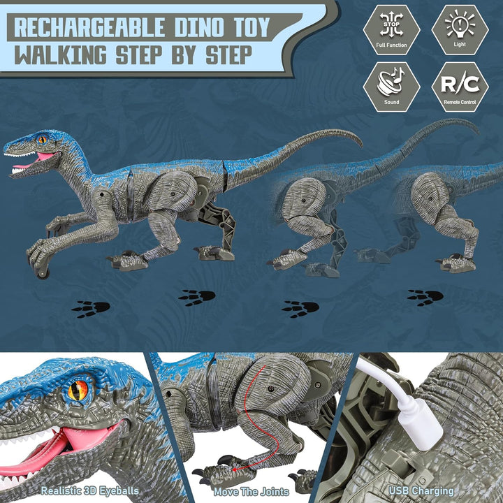 Interaktywny welociraptor RC prezent dla dzieci z detalami łusek i ogona