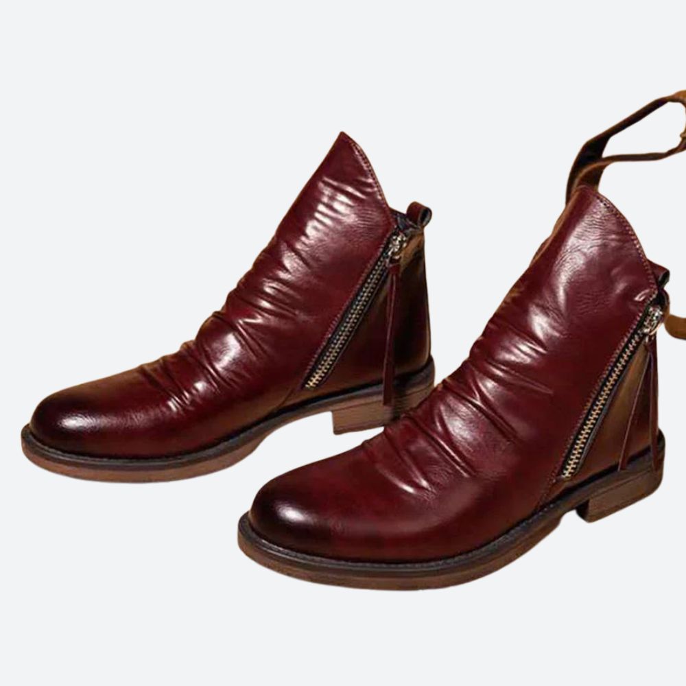 Męskie eleganckie botki z zamkiem Austin w modnym odcieniu