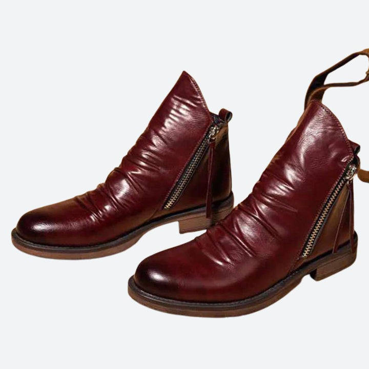 Męskie eleganckie botki z zamkiem Austin w modnym odcieniu