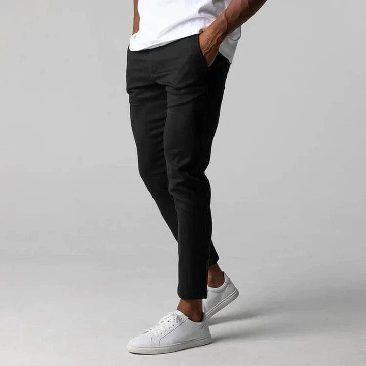 Męskie czarne spodnie chinos w stylu casual